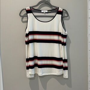 Calvin Klein open shoulder long sleeeve Top size S